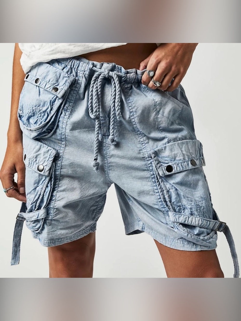 Free People We the Free Moon Bay Parachute Shorts Size XS